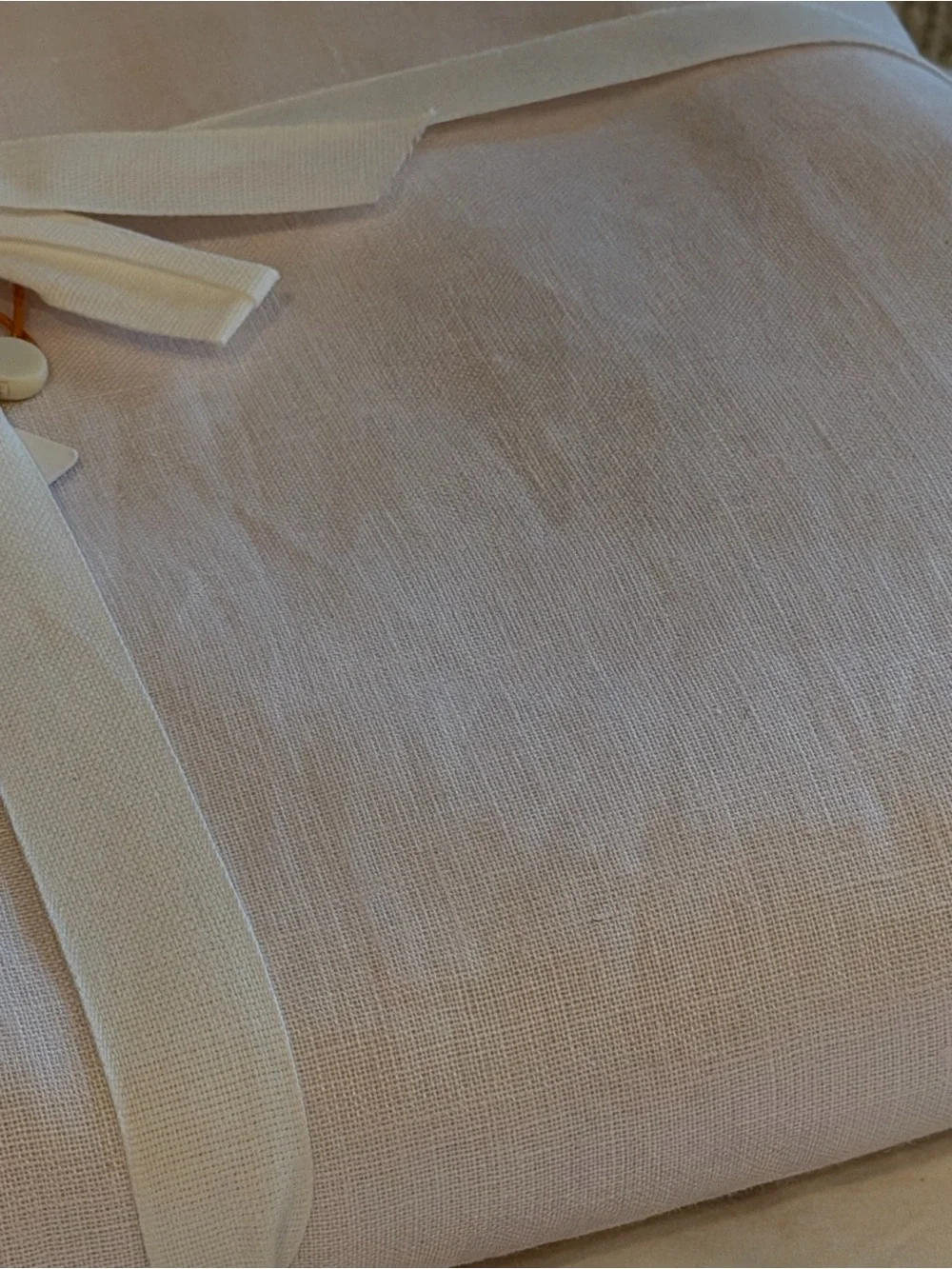Quince 48x96 European Linen Room Darkening Curtain Vintage Blush Single Panel